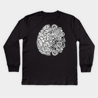 Brain, gear, head, mental Health Kids Long Sleeve T-Shirt